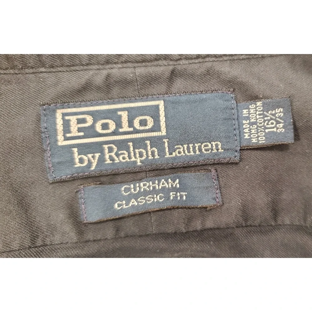 Polo‎ Ralph Lauren Curham Classic Fit Navy Blue  Button Down Shirt 16.5 34/35